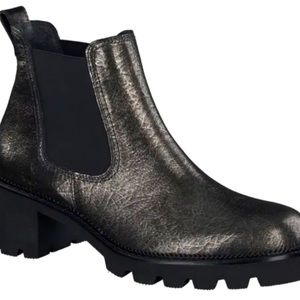 NEW Paul Green Jada Lug Sole Chelsea Grey Black Boot size 7.5-8.5 reg $449